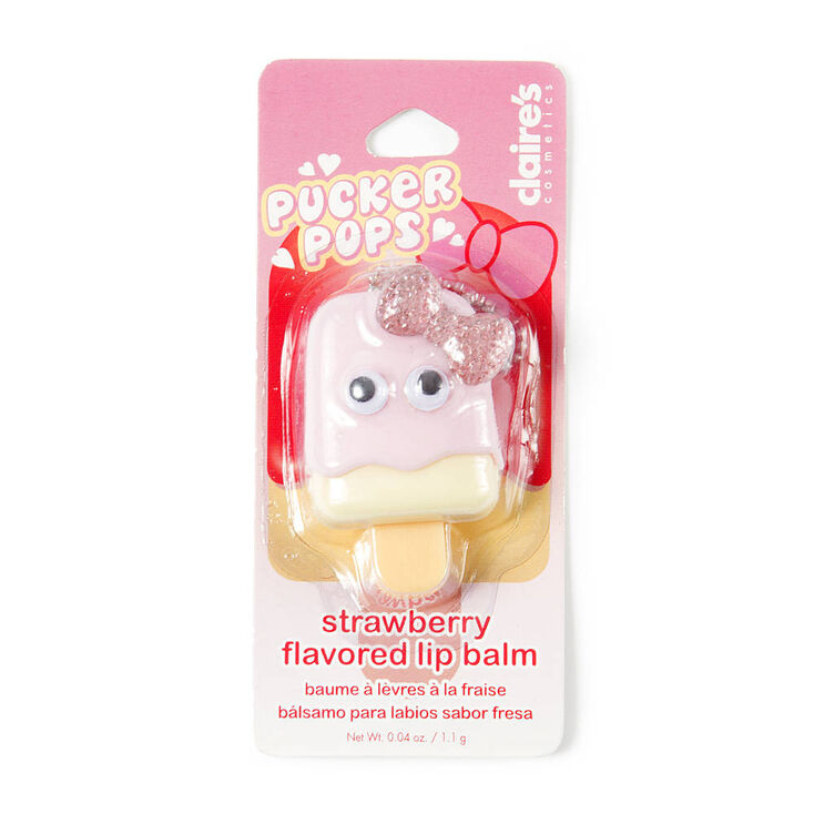 Pucker Pops Glitter Bow Lip Gloss - Strawberry,