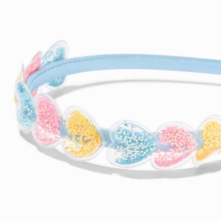 Claire&#39;s Club Confetti Shaker Hearts Headband,