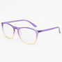 Purple &amp; Yellow Ombre Clear Lens Frames,