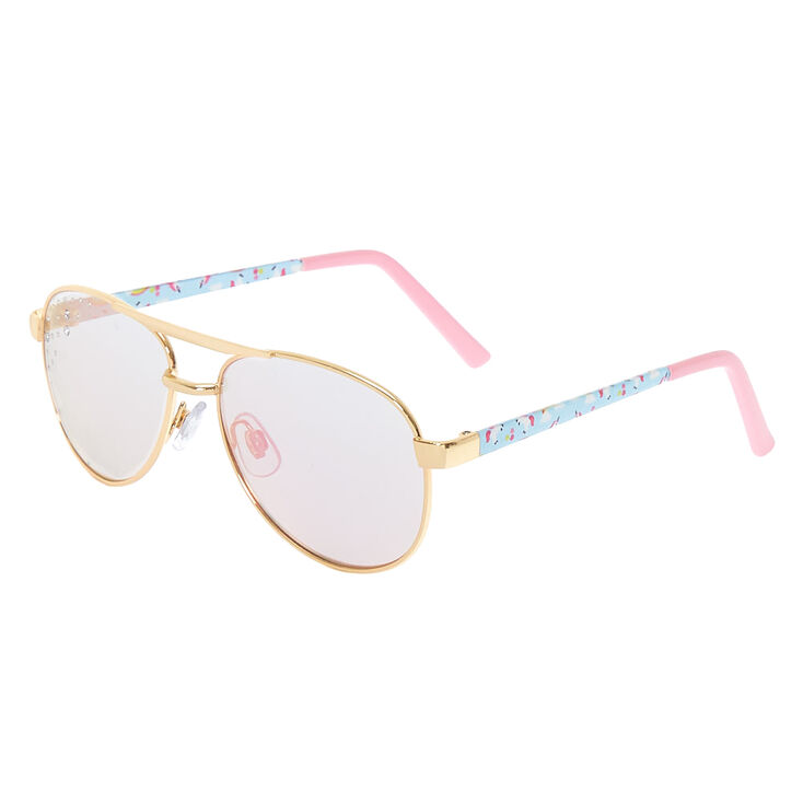 Lunettes de soleil aviateur teint&eacute;es &agrave; imprim&eacute; licorne pour enfants,