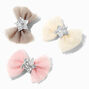 Claire&#39;s Club Tulle Star Hair Bow Clips - 3 Pack,