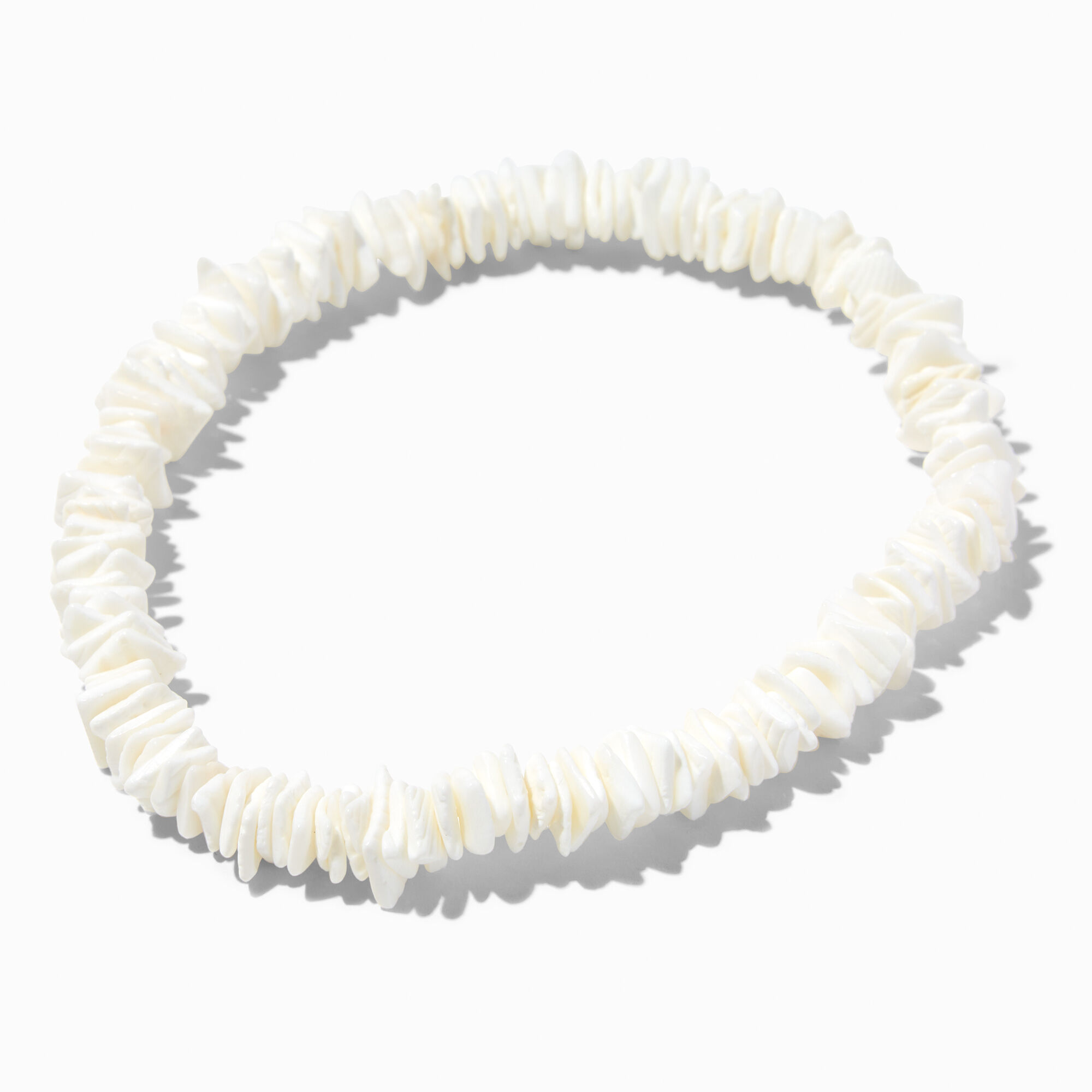 Claire s Club White Puka Shell Necklace Claire s US