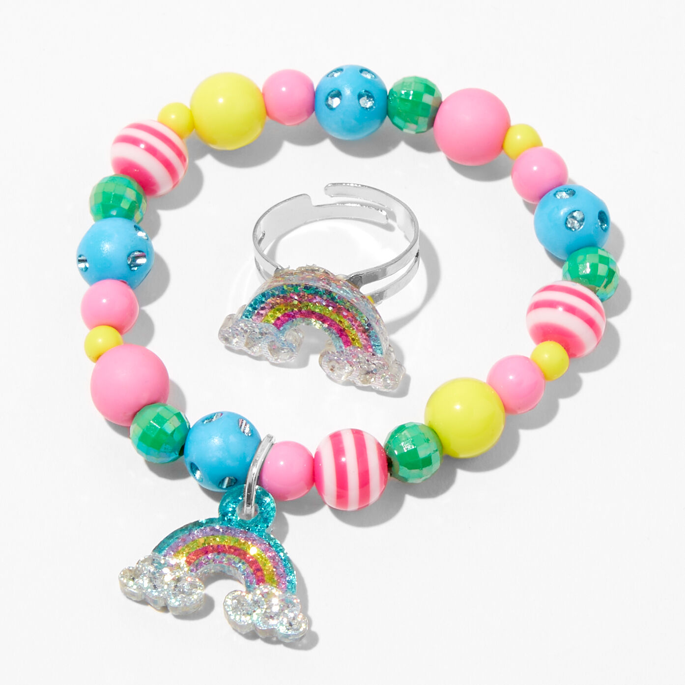 Details about   Claire’s Best Friend Beaded Bracelet Jewelry Set Daisy Rainbow Lot 