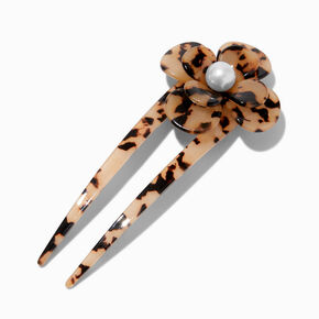 Tortoiseshell Flower Hair Pin,