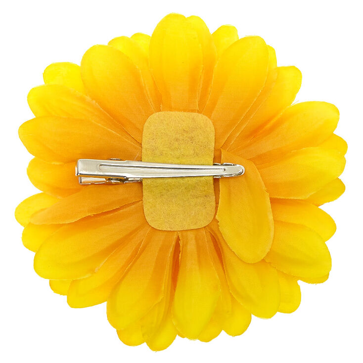 Barrette &agrave; cheveux tournesol jaune,