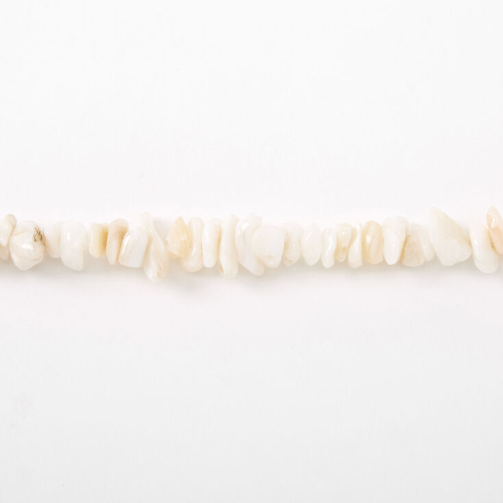 Puka Shell Choker Necklace - White,