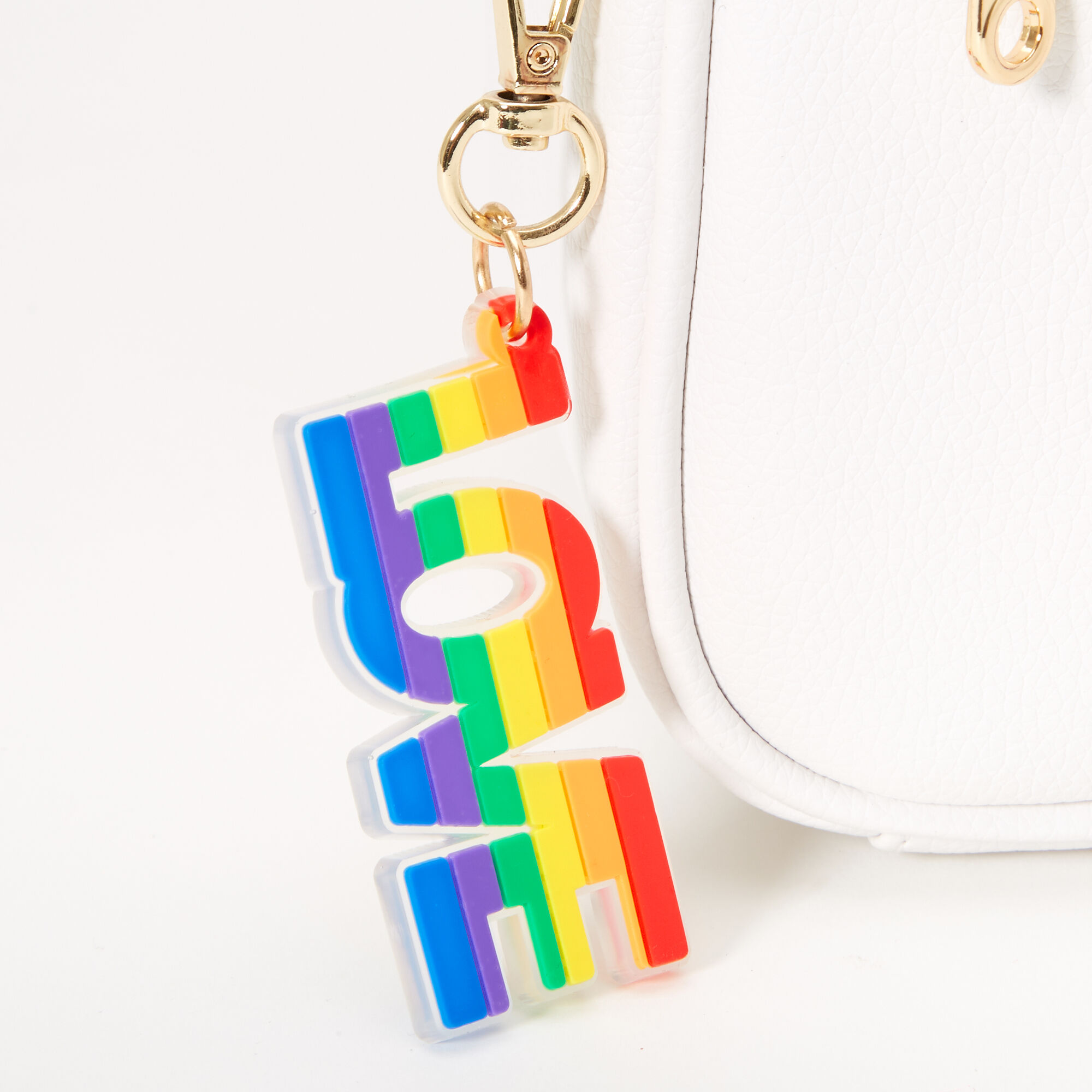 Rainbow Tie Dye Small Backpack - White,