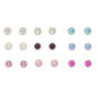 Crystal Stud Earrings - 9 Pack, Multi-Colored,