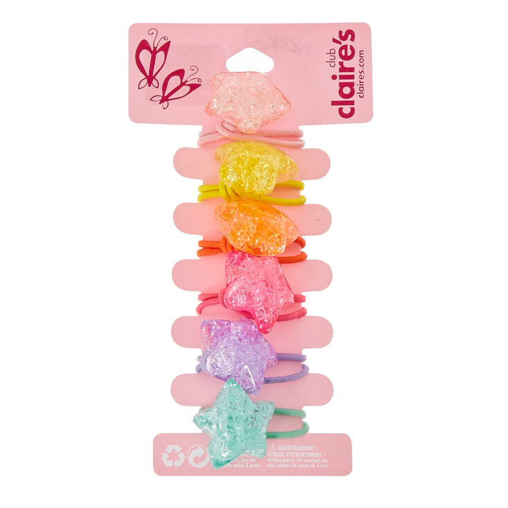 &Eacute;lastiques &agrave; cheveux avec &eacute;toile aux couleurs de l&#39;arc-en-ciel du Club Claire&#39;s,