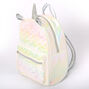 Petit sac &agrave; dos licorne matelass&eacute; iris&eacute; - Blanc,
