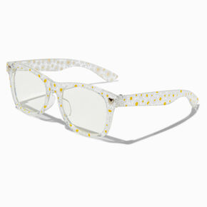 Claire&#39;s Club Daisy Rectangular Clear Lens Frames,