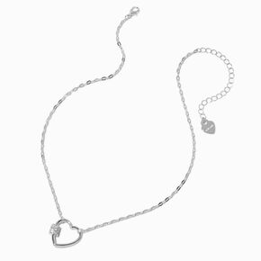T H E M E x Claire&#39;s Silver-tone Heart Carabiner Necklace,