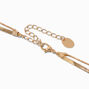 Gold-tone Delicate Snake Multi-Strand Chain Necklace,