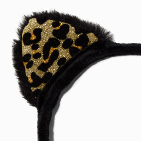 Leopard Print Cat Ears Headband,