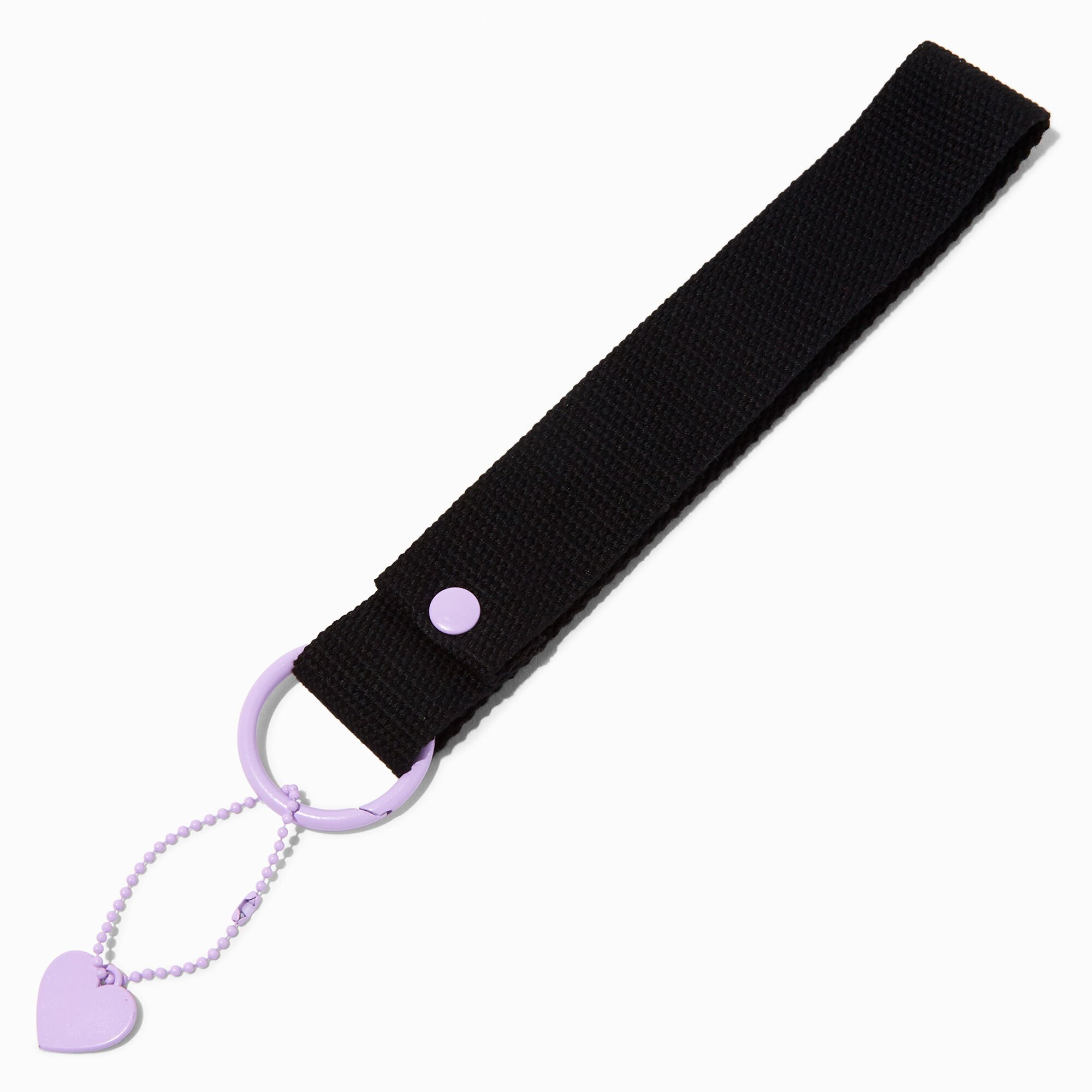 DIY Black Canvas Wristlet Keychain,