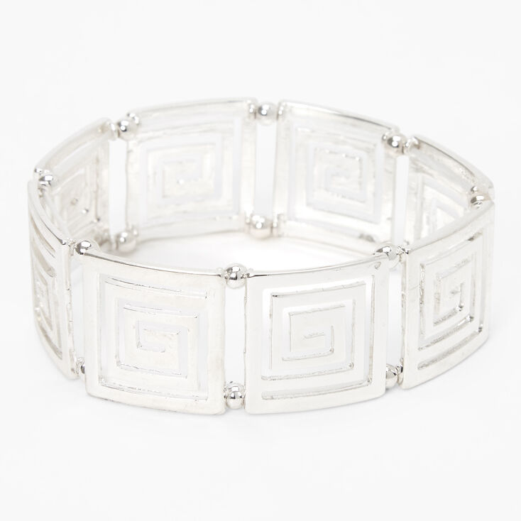 SilverGreek Key Stretch Bracelet,