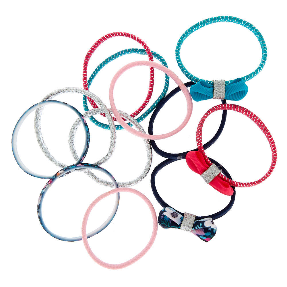 Claire's Club Bow Hair Bobbles - 12 Pack,