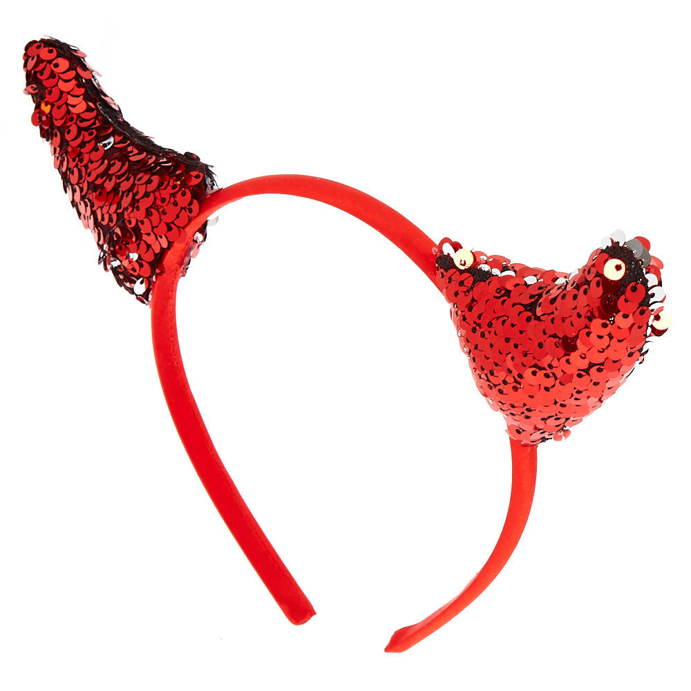 sequin devil horns