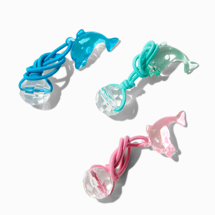Claire&#39;s Club Dolphin Charm Hair Ties - 6 Pack,