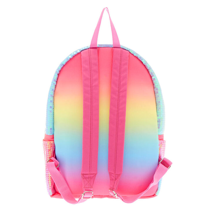 Rainbow Ombre Sequin Backpack,