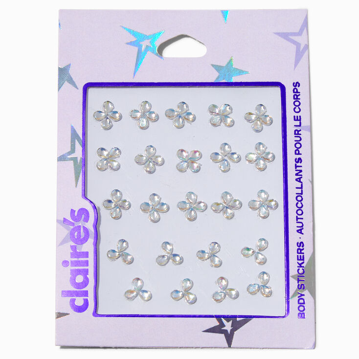 Mini Iridescent Flowers Body Gems,