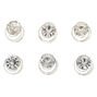 6 Pack Round Stone Hair Spinners,