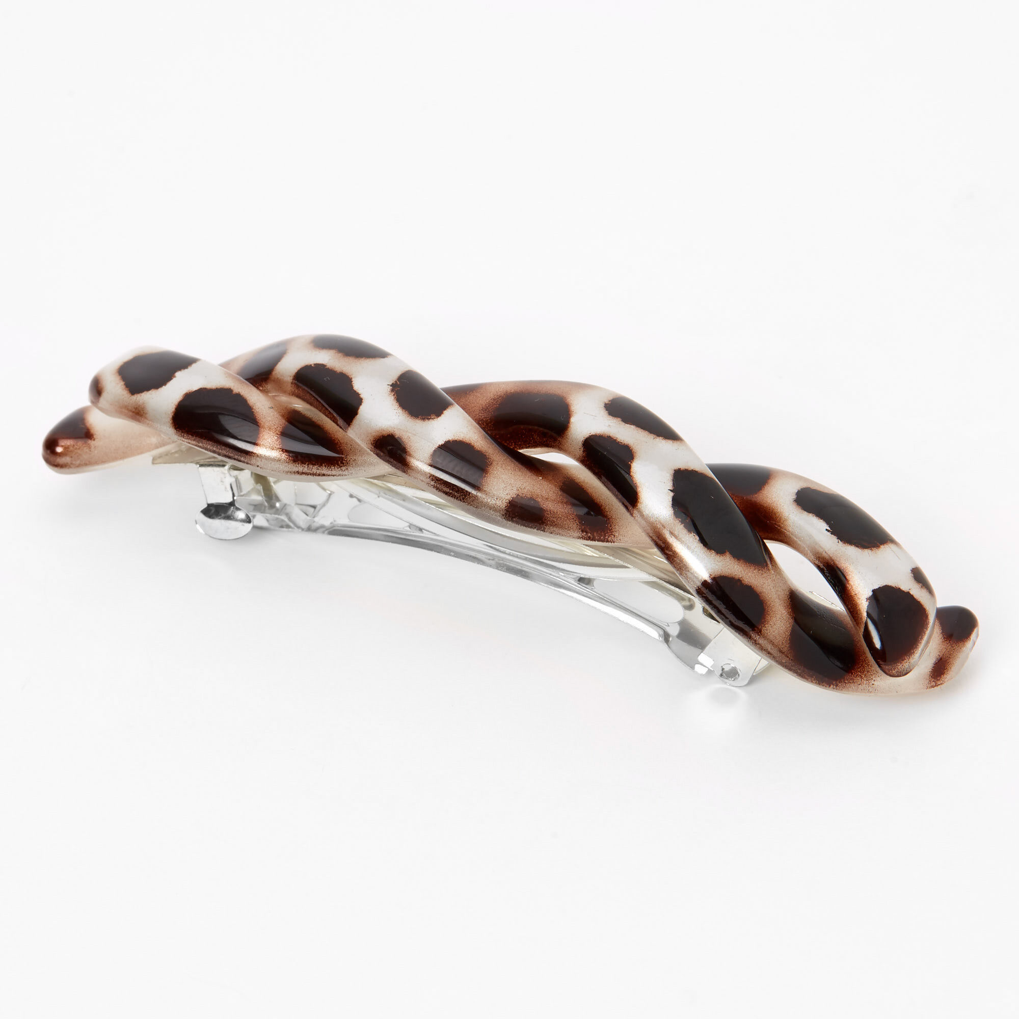 View Claires Chunky Twisted Tortoiseshell Barrette information