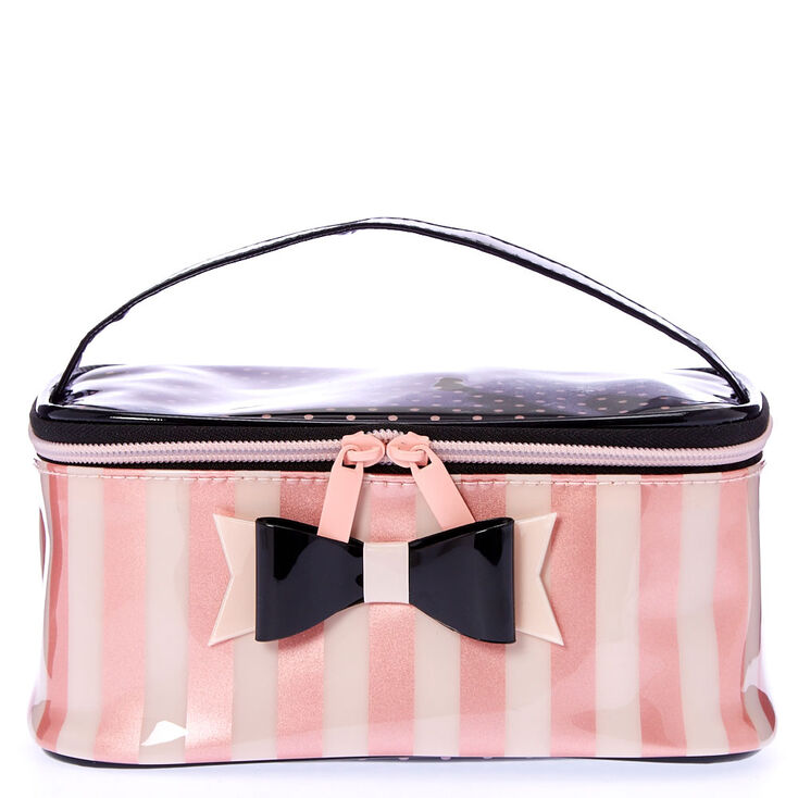 Paris Polka Dot &amp; Striped Cosmetic Bag,