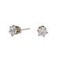 C LUXE by Claire&#39;s Silver-tone Titanium Cubic Zirconia 3mm Round Stud Earrings,