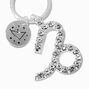 Capricorn Mystical Gem Silver Zodac Keyring,