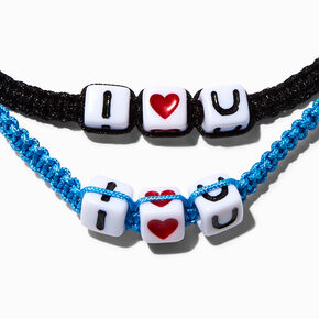 Best Friends Beaded Love Adjustable Bracelets - 2 Pack,