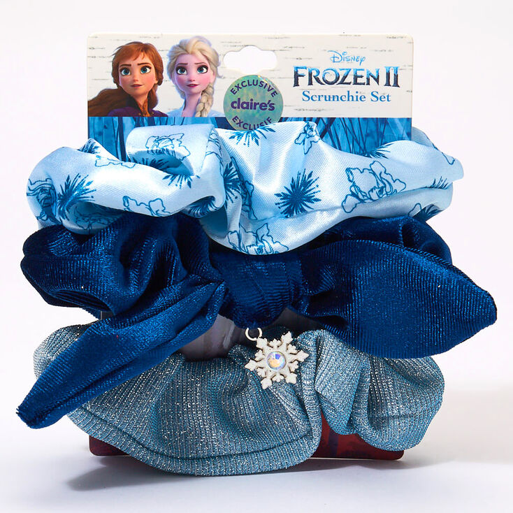 Claire's Chouchous Elsa La Reine des Neiges 2 ©Disney - Bleu, Lot de 3
