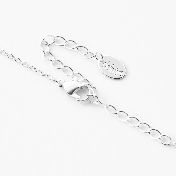 Silver Initial Mood Pendant Necklace - D,
