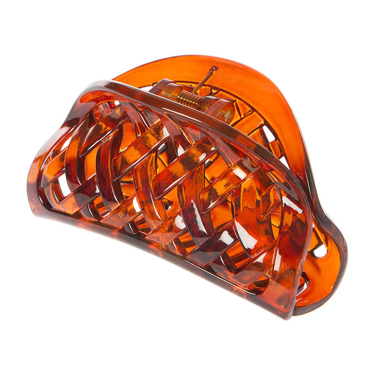 Tortoise Shell Basket Weave Claw Hair Clip Claire S Us