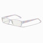 Claire&#39;s Club Rainbow Polka Dots Rectangular Clear Lens Frames,