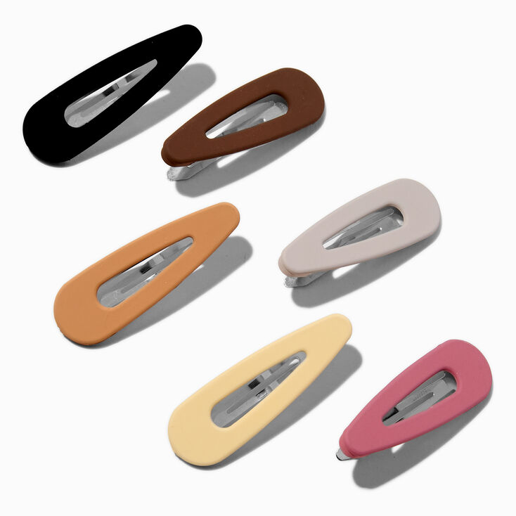 Matte Boho Snap Hair Clips - 6 Pack,