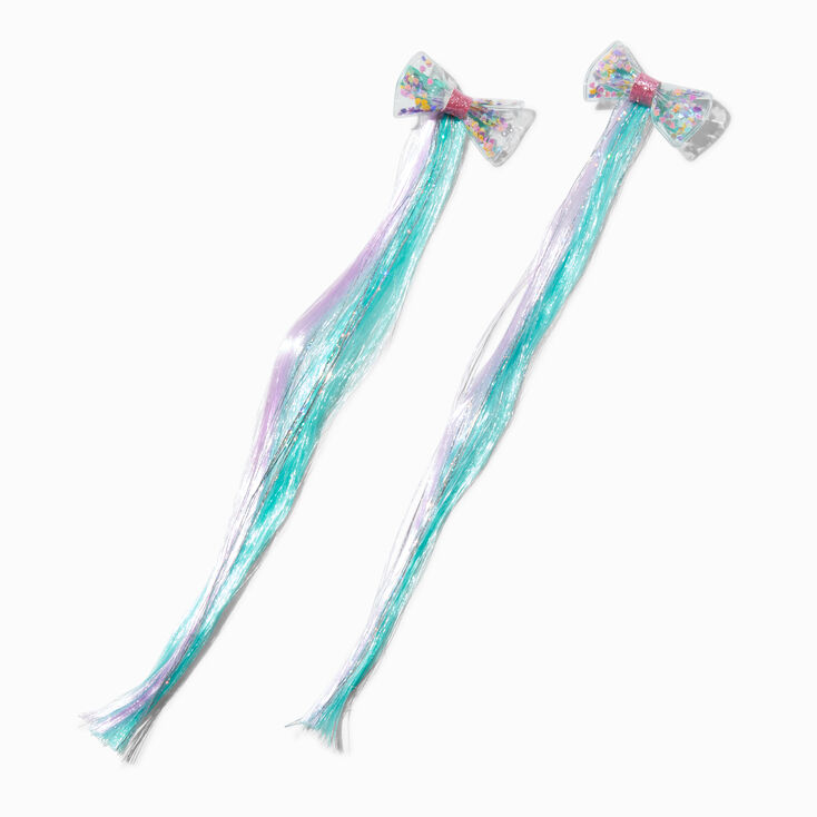 Claire&#39;s Club Shaker Pastel Bow Faux Hair Clips - 2 Pack,