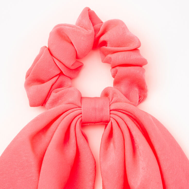Small Hair Scrunchie Scarf - Neon Pink,