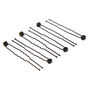 Black Rhinestone Hair Pins - 6 Pack,