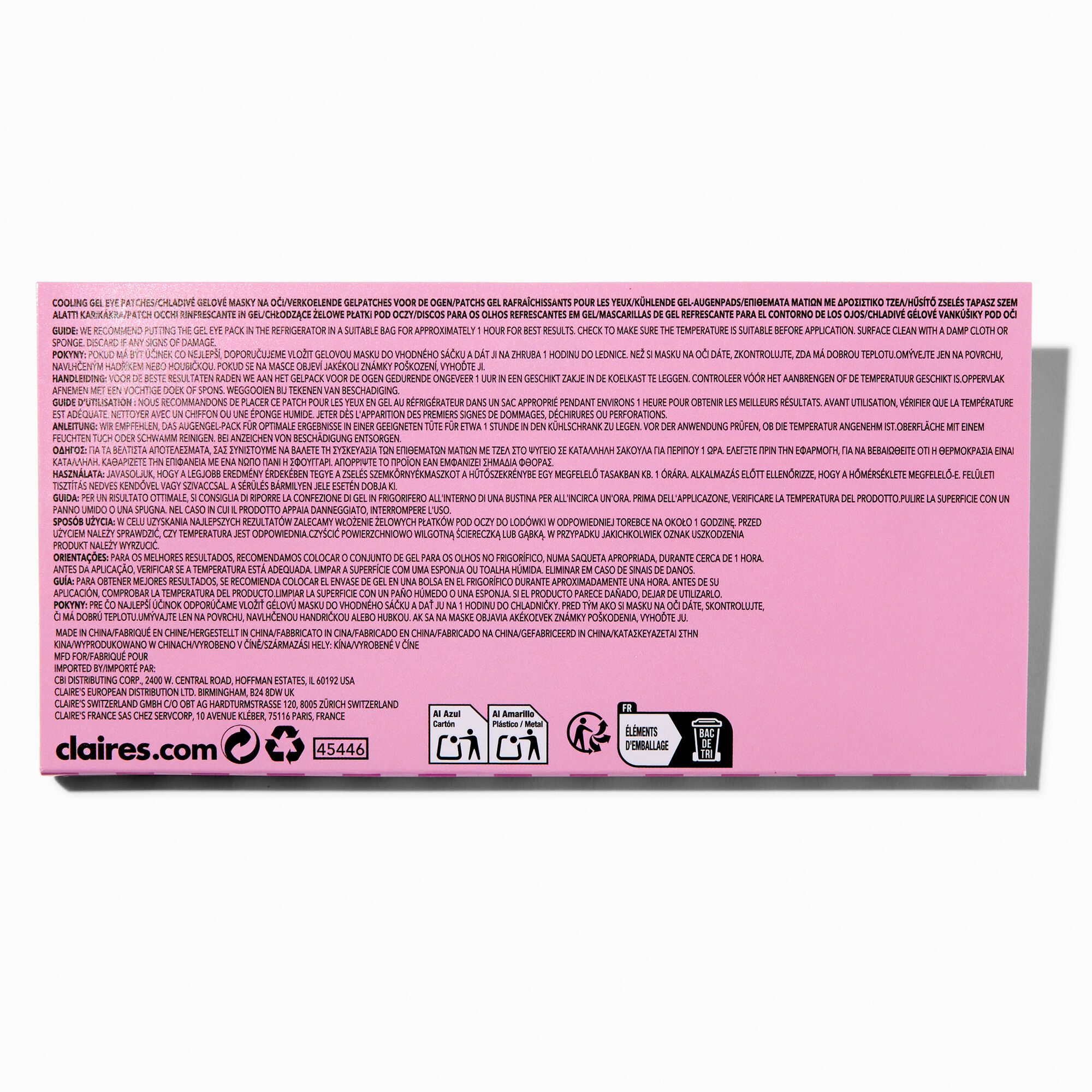 Cool Cucumber Cooling Gel Eye Patches - 2 Pack,