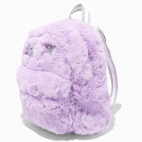 Purple Furry Star Mini Backpack,