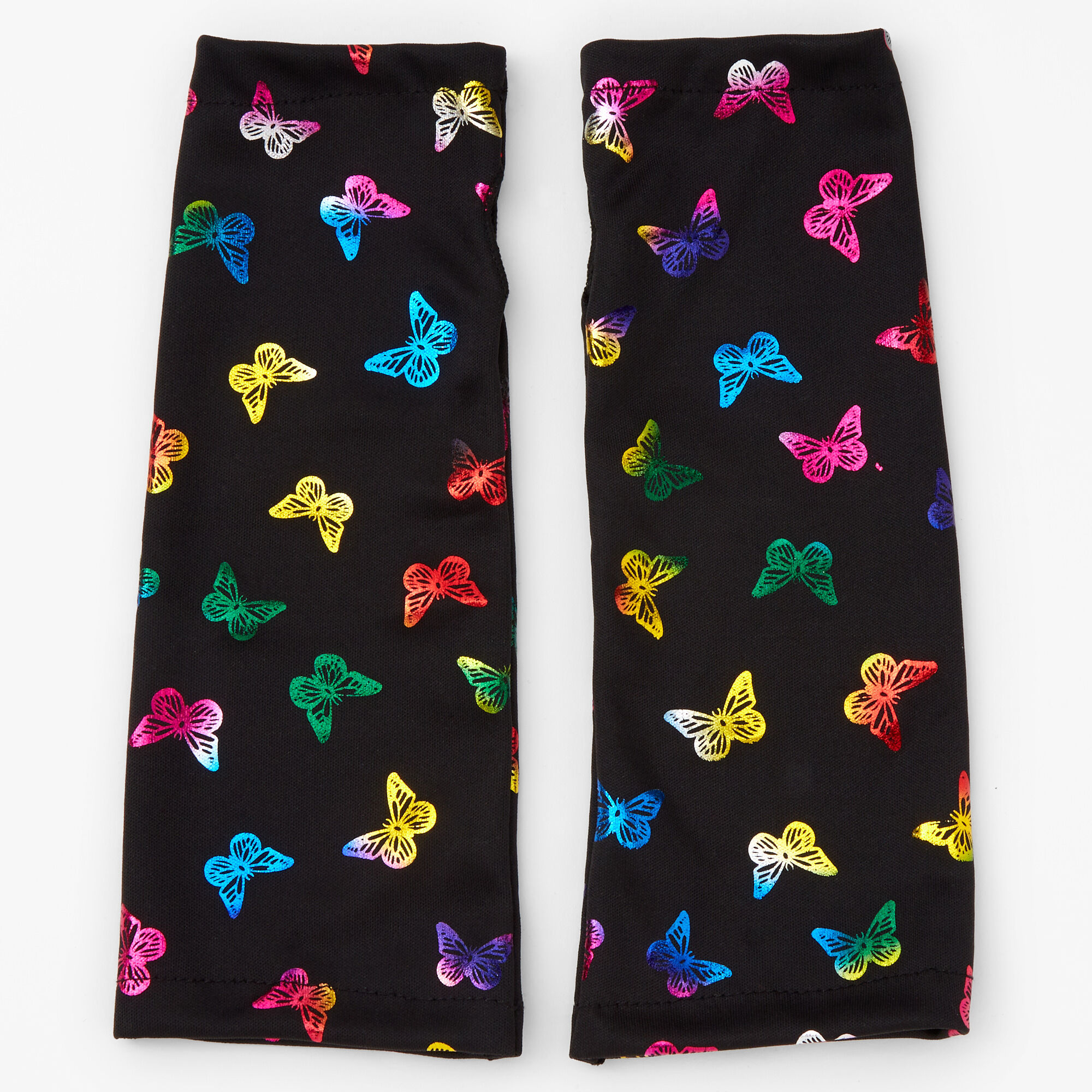 Foil Butterfly Black Arm Warmers,