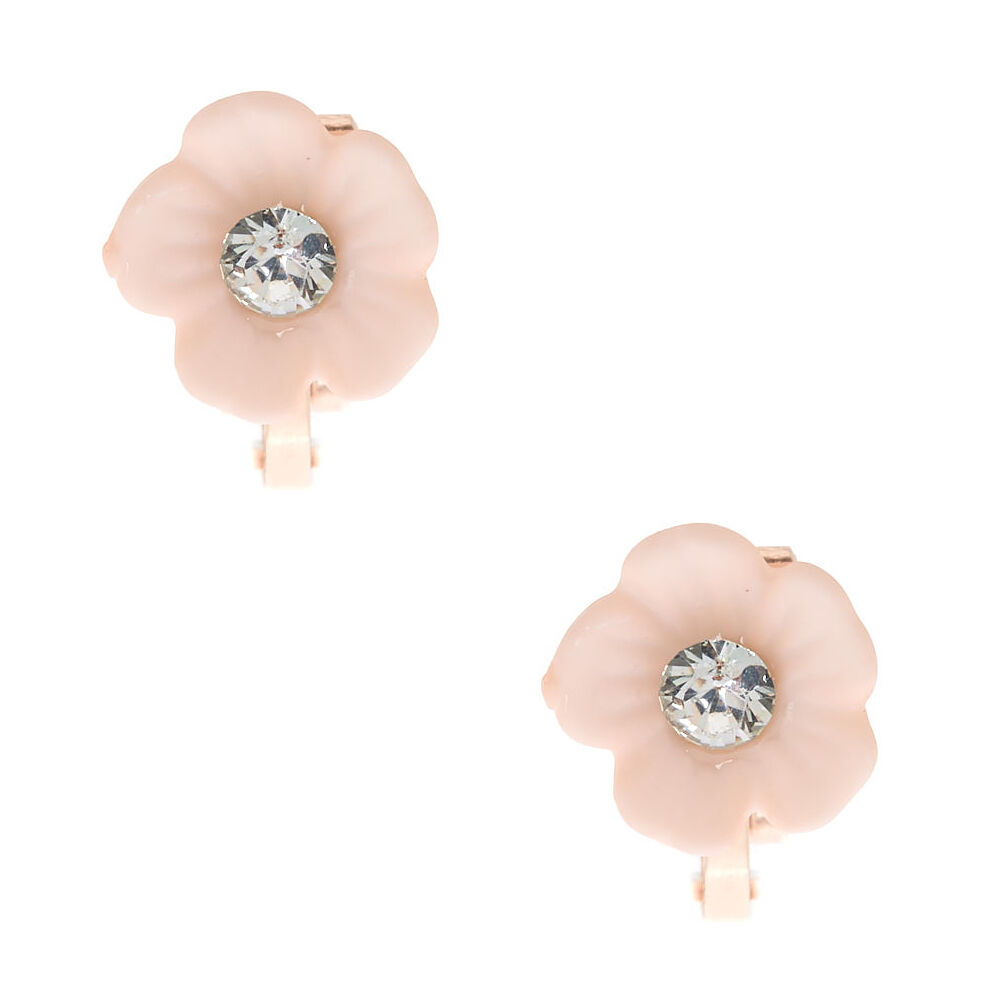Claire's Club Rose Gold Flower Jewelry Set - Pink, 3 Pack,