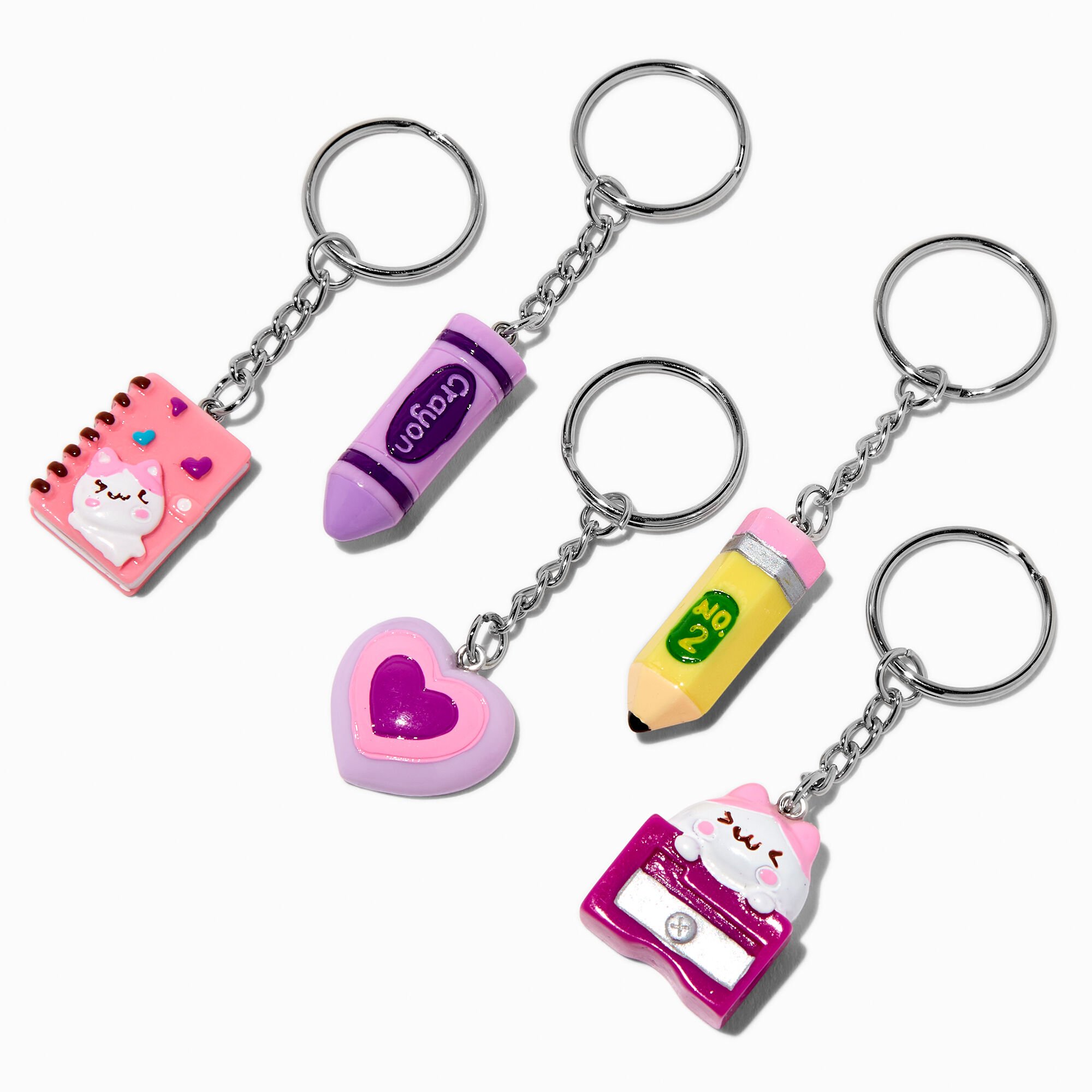 School Supplies Best Friends Keychains - 5 Pack,