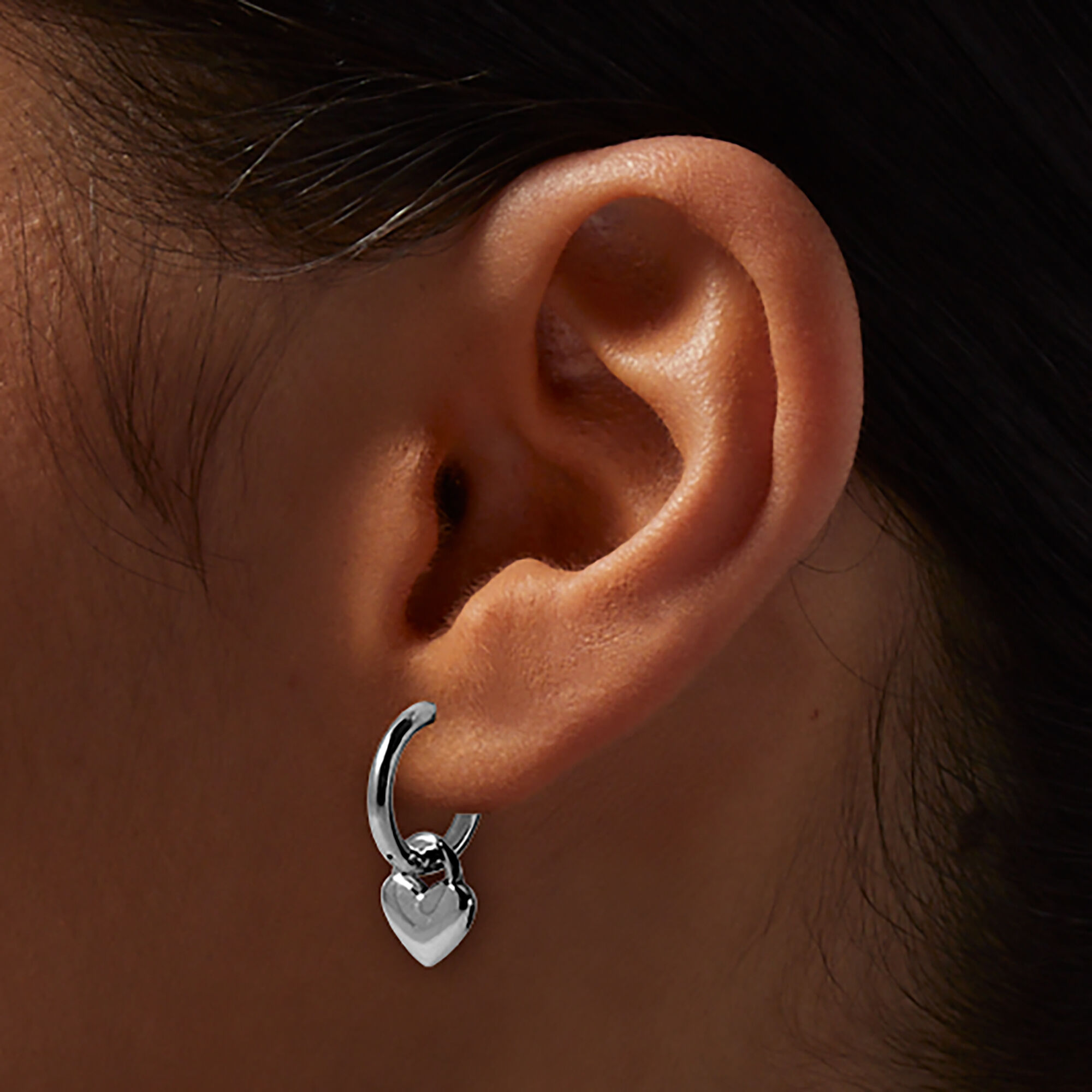Mixed metal drop earrings on sale