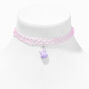 Claire&#39;s Club Bunny Charm Tattoo Choker Necklace,
