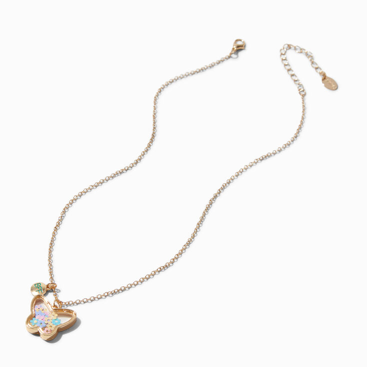 Best Friends Shaker Butterfly Pendant Necklaces - 2 Pack,