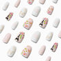 Eiffel Tower &amp; Butterfly Squareletto Vegan Faux Nail Set - 24 Pack,