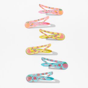 Barrettes clic clac fruit arc-en-ciel Claire&#39;s&nbsp;Club &#40;lot de 6&#41;,