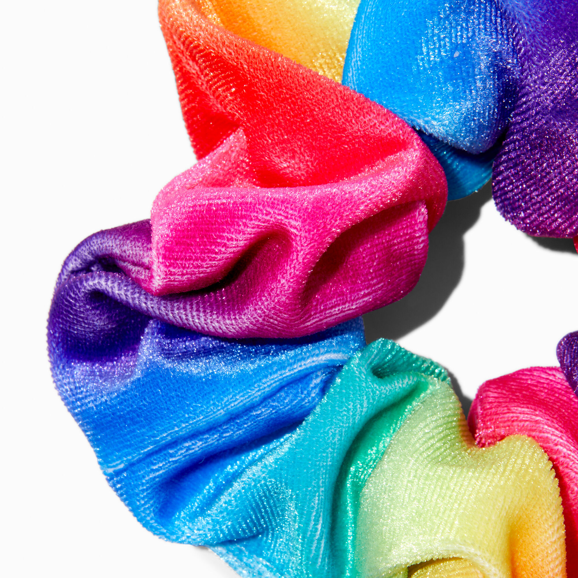 Rainbow Tie Dye Velvet Hair Scrunchie,